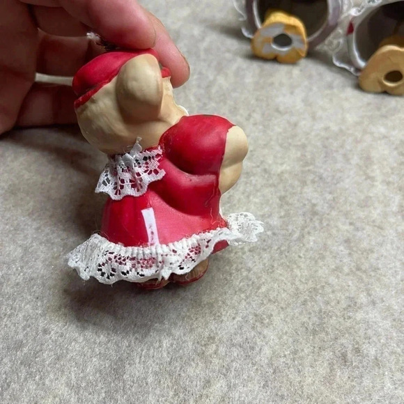 JASCO Caring Critters CHIMERS Porcelain Bell Vintage Christmas Ornament Lot of 4 - Picture 6 of 13